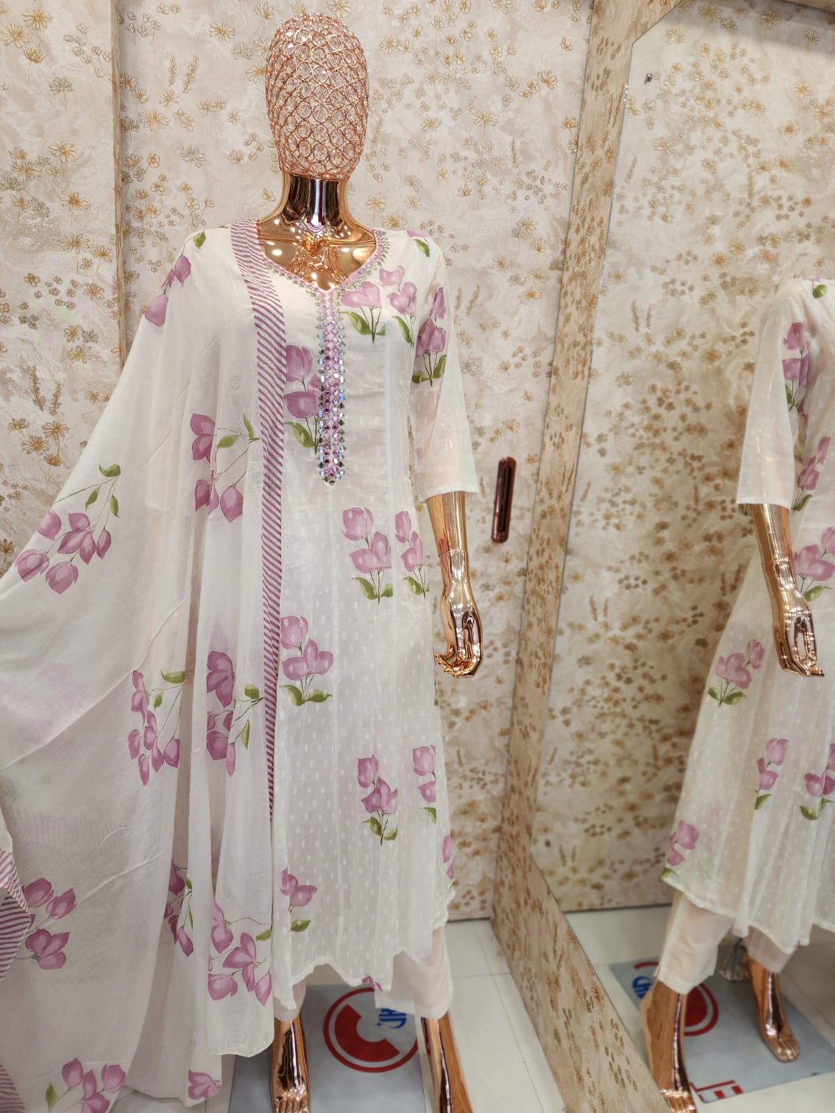 Tulip Hand-Painted Anarkali Set