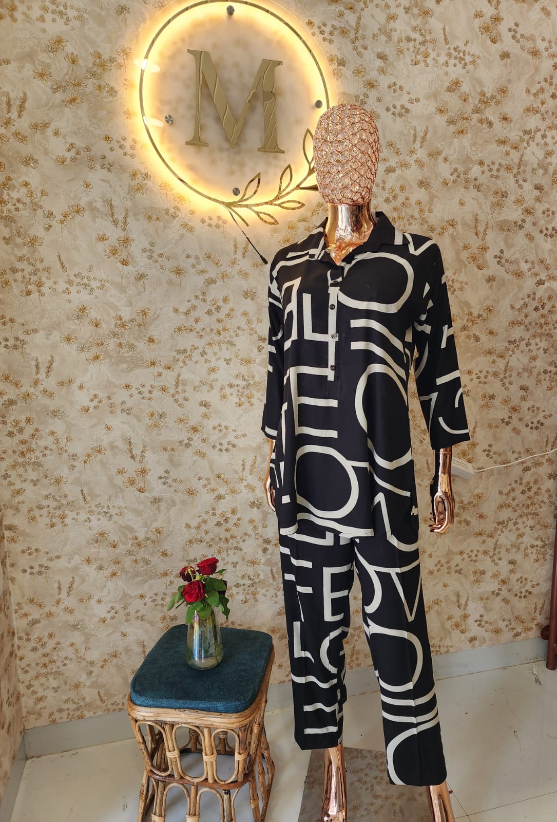 Monochrome Abstract Co-ord Set