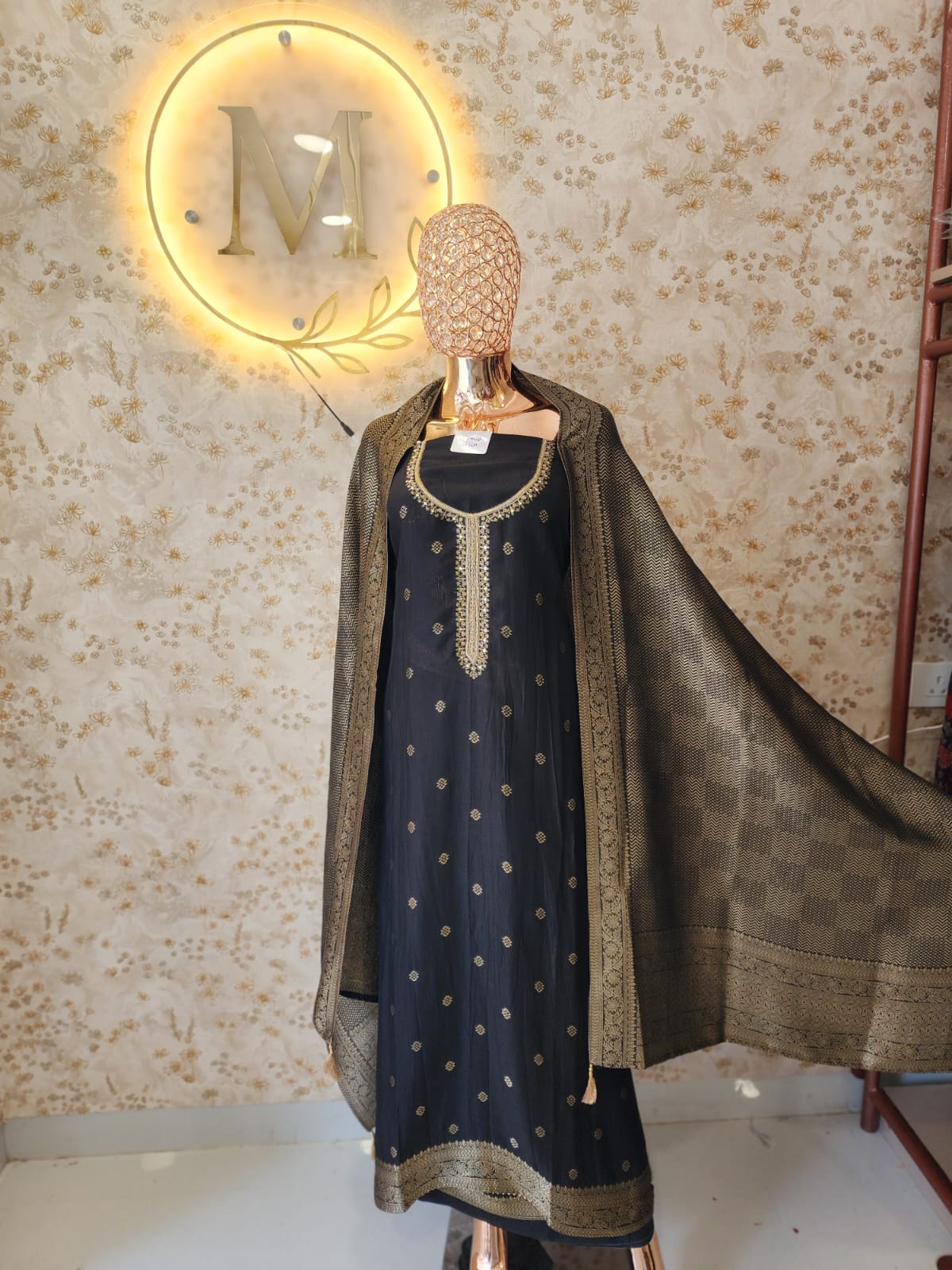 Midnight Banarasi Zari Suit Set